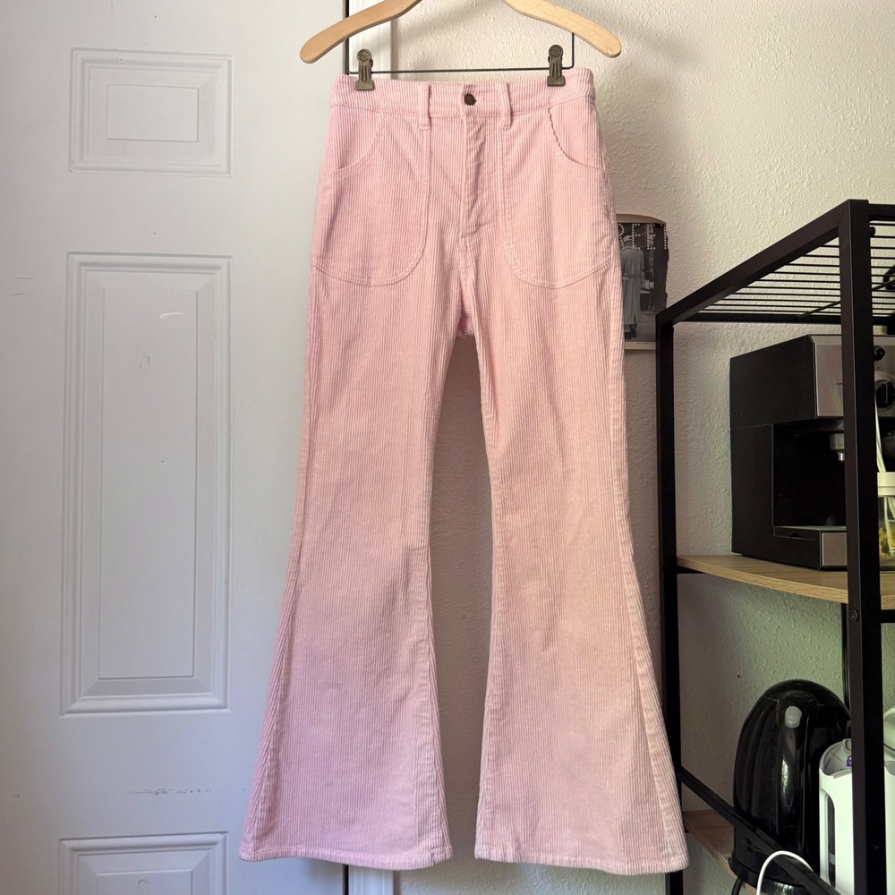 HAMMIES light pink cotton corduroy flare bootcut pants